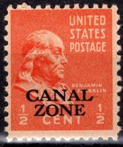 US Canal Zone Scott # 118-119 1/2 Cent & 1 1/2 Cent Benjamin Franklin Set/2 MH