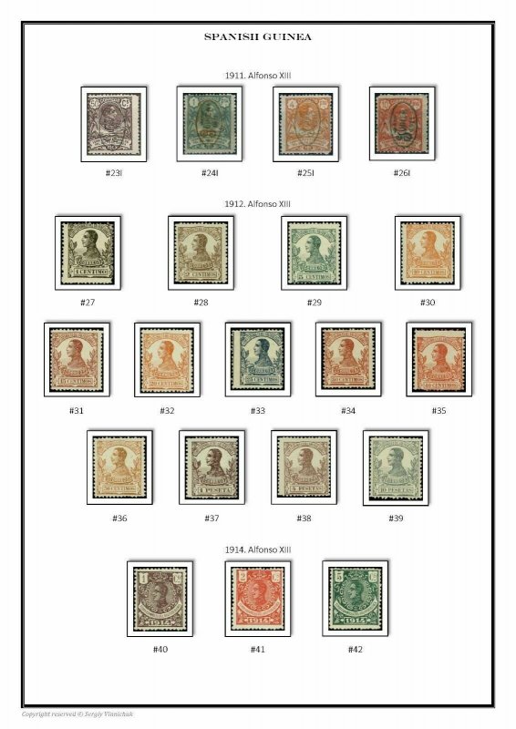 Spanish Guinea 1902 - 1959 PDF (DIGITAL) STAMP ALBUM PAGES