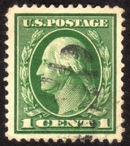 1912, US 1c, Washington, Used, Well centered, Sc 405