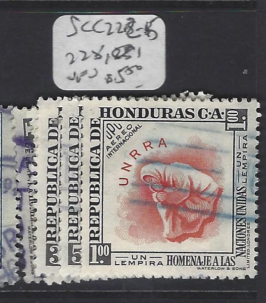 HONDURAS  (PP0401B)  SC C222-6, 228 231     VFU   