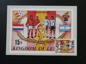 football world cup Argentina 1978 maximum card Lesotho (Argentina Netherlands)