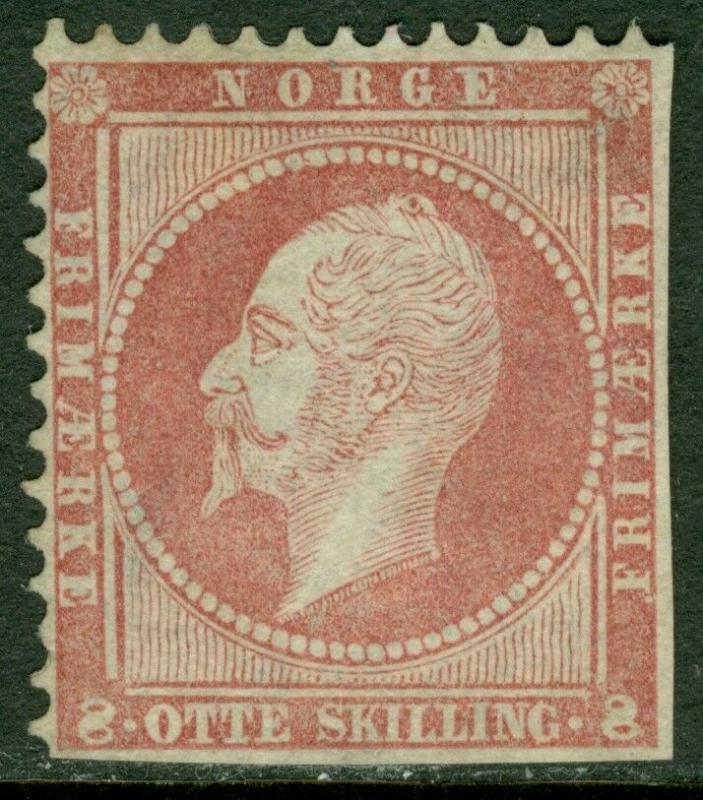 EDW1949SELL : NORWAY 1856 Scott #5 Corner stamp. Mint No Gum. Catalog $1,400.00.