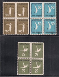 YUGOSLAVIA SC# 704-6  FVF/MNH 1963