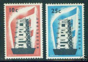 Netherlands Scott 368-9 MH* 1956 Europa set CV$72