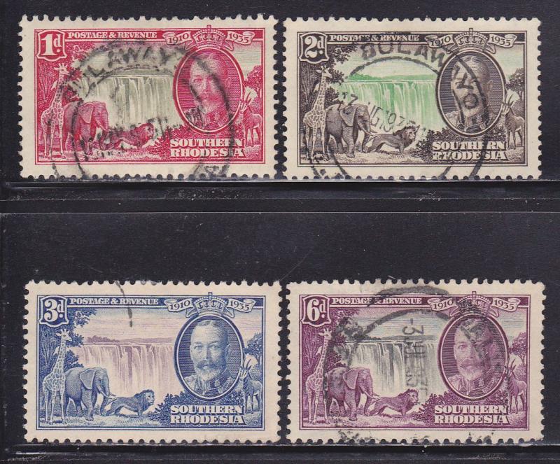 Southern Rhodesia Scott # 33-36 VF used set nice colors cv $ 39 ! see pic !