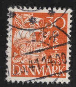 DENMARK  Scott 238G used 1940 Caravel  Ship stamp