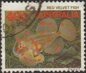 Australia #910 1984 40c Red Velvet Fish USED-Fine-NH. 