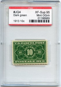 US SCOTT #JQ4 MINT-XF-SUP-OG-NH GRADED 95 PSE ENCAPSULATED (9/16/24 GP)