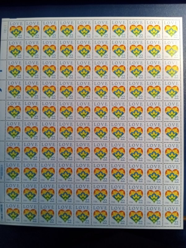 US# 2248, LOVE, Sheet of 100 @ .22c, MNH