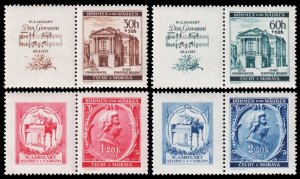 Czechoslovakia - Bohemia & Moravia Scott B5-B8 + Labels (1941) Mint NH VF C