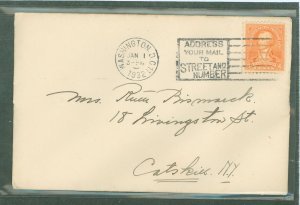 US 711 (1932) 6c Washington(part of the Bicentennial Washington series) single on an addressed, uncacheted first day cover