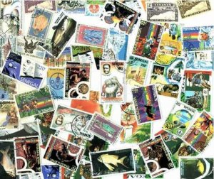 Senegal Stamp Collection - 100 Different Stamps