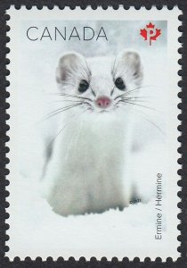 NEW! Canada 2021 = ERMINE = SNOW MAMMALS = Stamp from Souvenir Sheet MNH