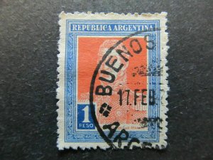 A4P29F29 Argentina 1923-24 Wmk RA in Sun 1p Used-