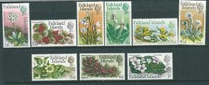 Falkland Islands  #166-174  plants  (MNH)  CV $12.50