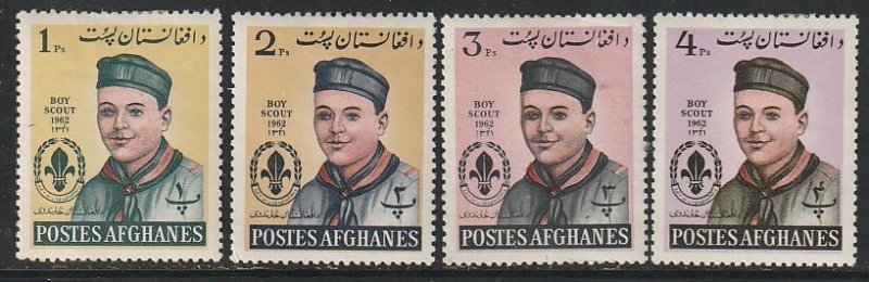 1962 Afghanistan - Sc 623-6 - MH VF - 4 single - Boy scouts