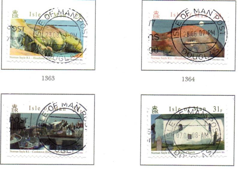 Isle of Man Sc 1198-01 2007 Sayle Paintings stamp set used