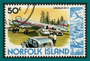 Norfolk Island 1981 Airplanes 3, 50c used #265,SG246