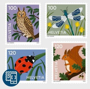 Swiss Stamps 2024 MNH** - Animal Symbolism - Set