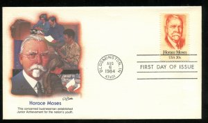 US 2095 Horace Moses Founder Junior Achievement UA Fleetwood cachet FDC