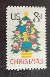 US Scott # 1508; 8c Christmas Tree from 1973; MNH,og; XF centering