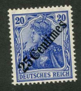 German Offices Turkey SC# 57 o/p 25c on 20pf Germany wmk 125 MH