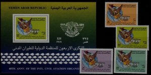 Yemen 438-41a MNH Aviation 4v+s/s