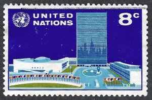 United Nations #222-223 8¢ & 60¢ Definitives (1971). Used.