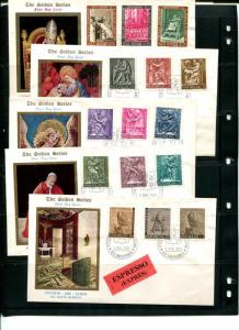 Vatican 196566 - 10 FDC , unaddressed VF - 50c each !