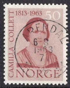 Norway   #431  1963 used Collett   50ore