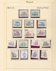 Poland 1964/65 Flowers Ships Sport MNH Used on 14 Pages (Apx 140 Items) BL1623