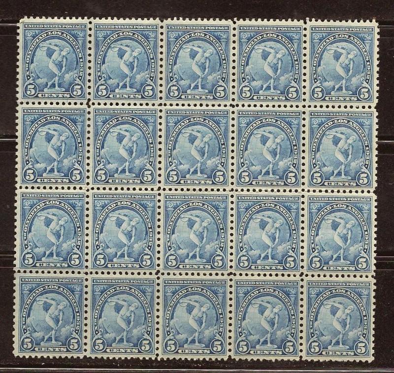 718 & 719  MNH, Blocks of 20 