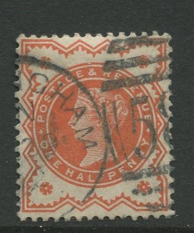 Great Britain  #111  FU 1887 Single 1/2p Stamp