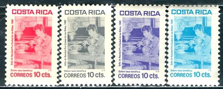 Costa Rica; 1982: Sc. # RA93-RA96: **/MNH Cpl. Set