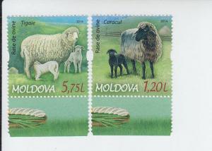 2014 Moldova Sheep (2) (Scott 832-33) MNH