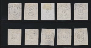 O47P3-O56P3 Post Office Department India Paper Proof Complete VF-XF SCV$200 (03)