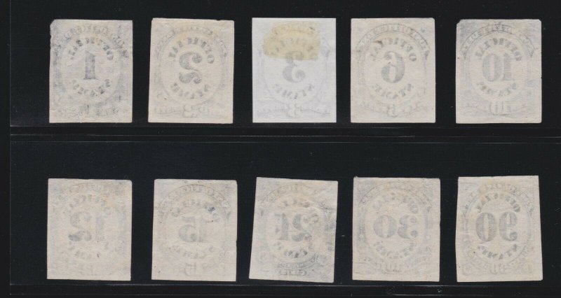 O47P3-O56P3 Post Office Department India Paper Proof Complete VF-XF SCV$200 (03)