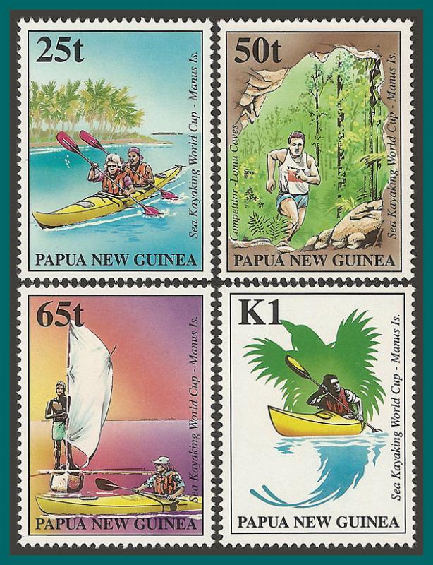 Papua New Guinea 1998 Sea Kayaking, MNH #948-951,SG845-SG848