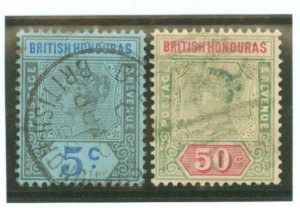 British Honduras #52/54 Used Single