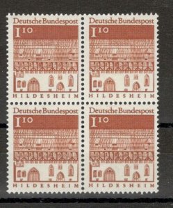 GERMANY - MNH BLOCK OF 4 STAMPS - HILLDESHEIM - 1966.