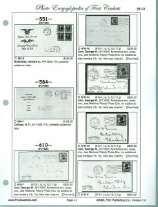 Mellone First Day Cover Photo Encyclopedia First Cachets 1920 & 1930 Volume 1