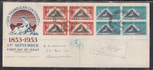 South Africa Scott 193-4 FDC - Postage Stamp Centennial T7