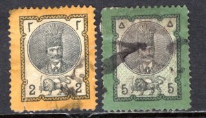 Iran (Persia)   #44-45  VF  Used   CV $12.00   .....   2900516