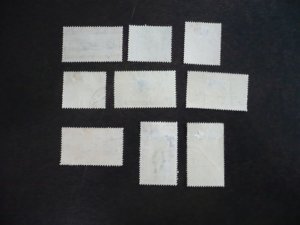 Stamps - New Zealand - Scott# 247-252,254,255,257 - Used Part Set of 9 Stamps