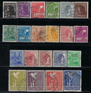 Germany AM Post Scott # 557 - 577, used, cpl. set, incl # 571a