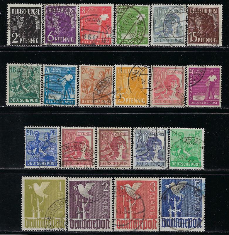 Germany AM Post Scott # 557 - 577, used, cpl. set, incl # 571a