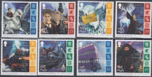 ISLE of MAN Sc #1074-81 CPL MNH SCENES from HARRY POTTER and PRISONER of AZKABAN