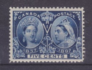 Canada Sc 54 MNH. 1897 5c deep blue QV Jubilee, fresh, bright, F-VF