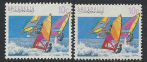 Australia SG 1174 &1174a SC# 1115 & 1115A Sailboarding  pair Used / FU  see d...