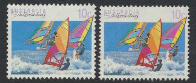 Australia SG 1174 &1174a SC# 1115 & 1115A Sailboarding  pair Used / FU  see d...